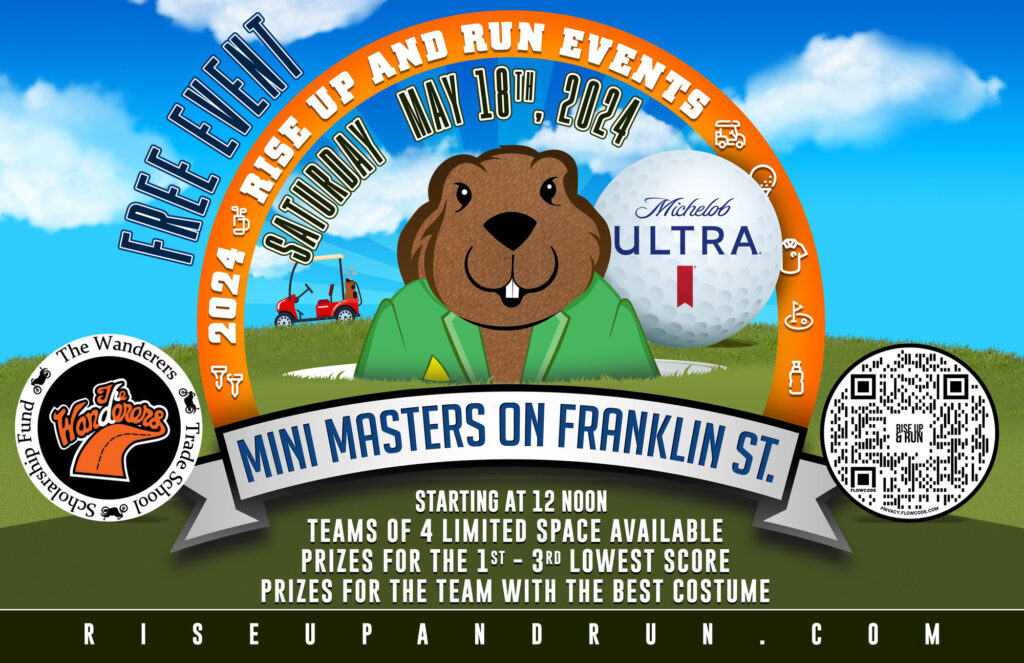 mini masters free golf event May 18 on  Franklin Street in Evansville, Indiana